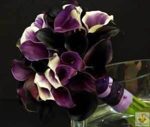 Bouquets, Purple Calla Lilies Bouquets, Black Flower, Purple And Black ...