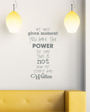 moment Power Story Vinyl Decor Wall Subway art Lettering Words Quotes ...