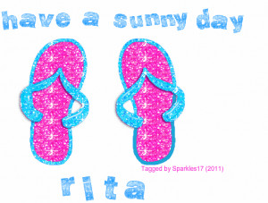 Rita having fun on sunny day with flip flops
