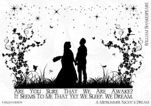 Midsummer Nights Dream Illustrated Quote A5 Print William ...