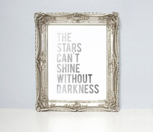 Silver foil print, gold foil print, inspirational quote, stars quote ...