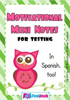 Motivation Mini Notes for Testing in Spanish & English - FREE product ...