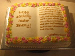 This was for our associate Pastor's birthday with her favorite Bible ...