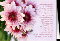 Sympathy for divorce, pink daisies, with Christian sympathy poem. card ...