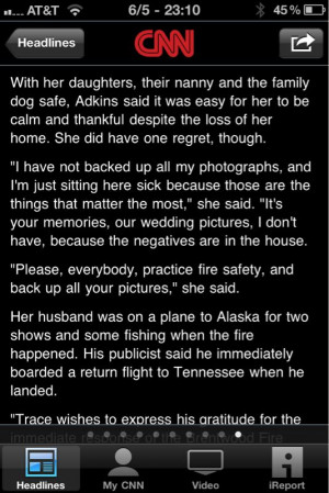 Great quote by Trace Adkins’ wife about what she valued most in her ...