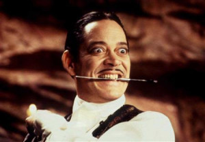 Gomez Addams in a scene from the 1993 film ''Addams Family Values ...