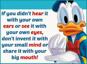 you are a wise duck, Donald!