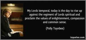 ... proclaim the values of enlightenment, compassion and common sense