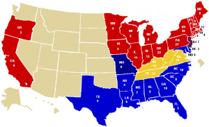 This map shows the results of the 1860 presidential election. States ...