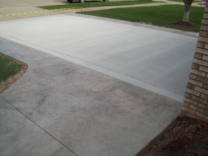 White Concrete Stain Before and After