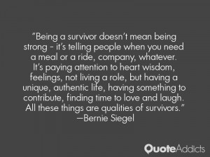 Being a survivor doesn't mean being strong - it's telling people when ...