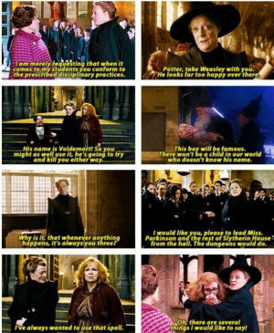 Professor McGonagall quotes. Link is broken. No exterior link.