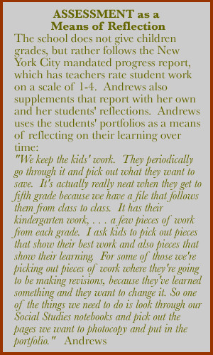 Andrews uses both informal and formal assessments to gauge her ...