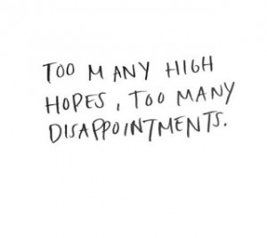 ... on certain things... It's a mistake as you'll only hurt yourself