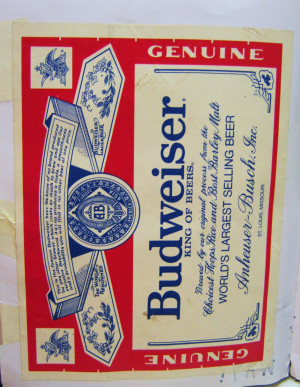 An ancient Budweiser sticker I found in my parents attic. It's huge ...