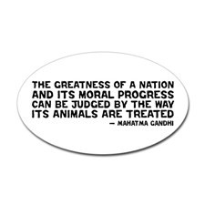 Quote - Greatness - Gandhi Oval Sticker for