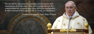 Pope Francis Facebook Cover Image - Communion Quote