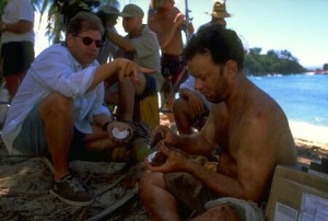 Tom Hanks and Robert Zemeckis in Cast Away (2000)