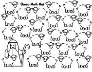 Shepherd with Sheep Math Mat