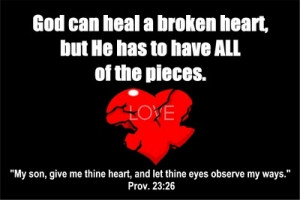 God can heal a broken heart