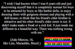 Text: “I wish I had known when I was 8 years old and just ...
