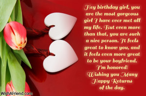 Cute Quotes For Girlfriends Birthday ~ Birthday Wishes For Girlfriend