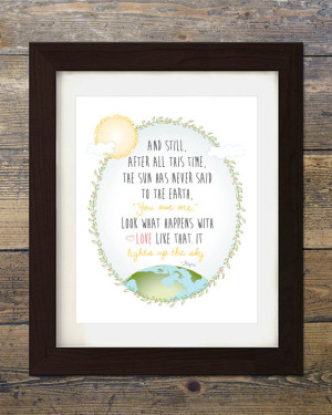 Light Up the Sky - Hafez Quote - Poem - Home Decor - Children's Wall ...