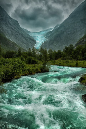 Briksdalsbreen Glacier, Norway [720x1080] - Imgur