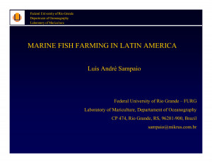 MARINE FISH FARMING IN LATIN AMERICA
