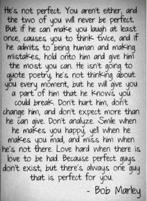 The perfect guy doesnt exist