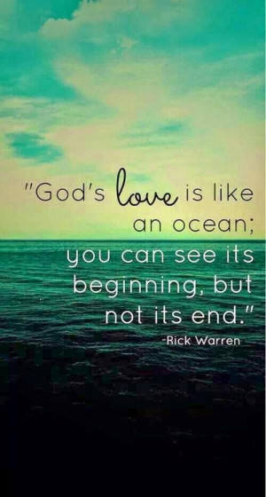 God's love is like an ocean