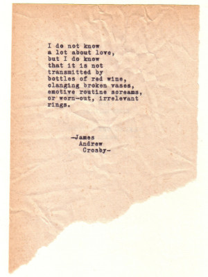 Typewriter Poetry #503 by James Andrew Crosby