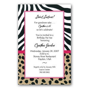 Sweet 16 Invitations: These wild Sweet 16 Invitations and envelopes ...