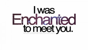 Was Enchanted To Meet You