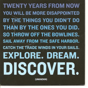 Twenty years from now... (attributed to mark twain and h. jackson ...