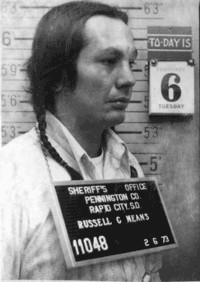 Russell Means mugshot, Wounded Knee 73