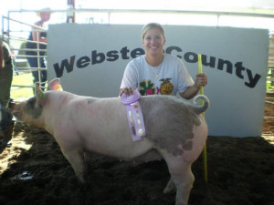 Reserve Grand Champion pig showman at the Webster Co. Fair was ...