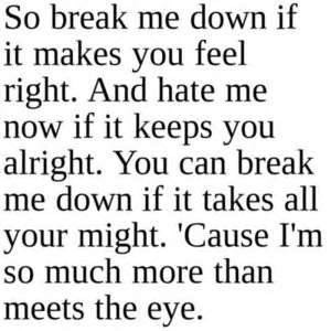 Quote from Breakdown by Seether.