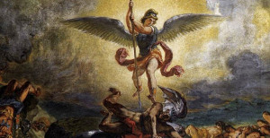 Eugene Delacroix St. Michael defeats the Devil 854-61