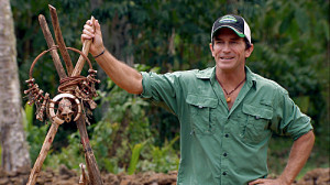 Jeff Probst shows off the immunity idol to the teams in this episode ...
