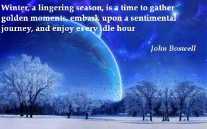 ... upon a sentimental journey, and enjoy every idle hour. (John Boswell