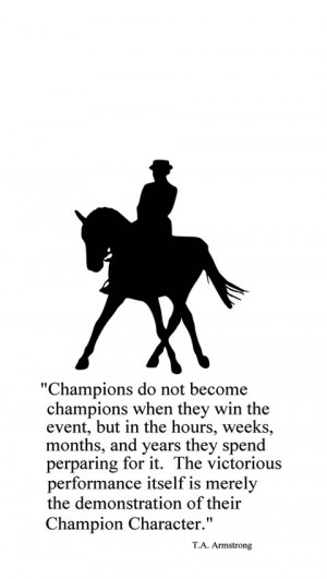 142 hq dressage horse and rider with champions quote 28 x 47 inches 34 ...