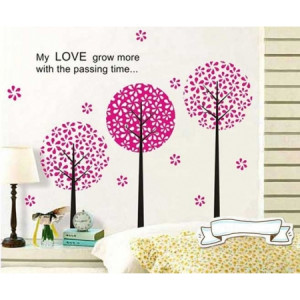 Home Wall Stickers > Three Cherry Blossom Tree Wall Sticker