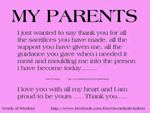 To my parents