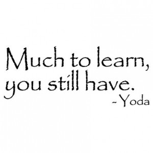 MUCH TO LEARN, YOU STILL HAVE YODA STAR WARS QUOTE WALL WORDS VINYL ...