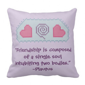 Plautus Friendship Quote Pillow