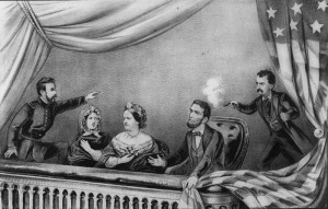 ... Mary Todd Lincoln, Abraham Lincoln, Clara Harris, and Henry Rathbone
