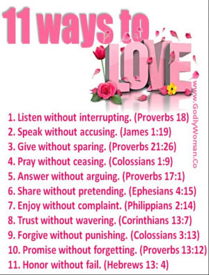 11 Ways To Love: Quote About 11 Ways To Love ~ Daily Inspiration