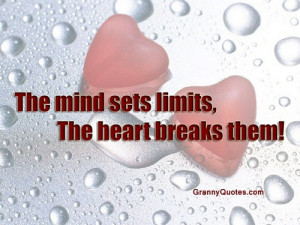 Cute One Line Love Quotes For Him ~ Group of: The Mind sets Limits ...
