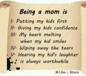 Love being a mom